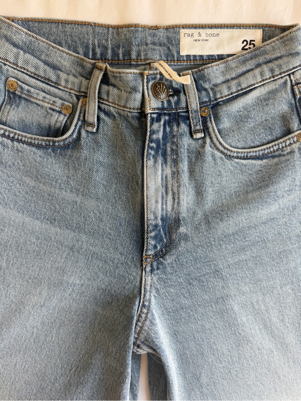rag & bone Light Wash Straight Men’s Jeans